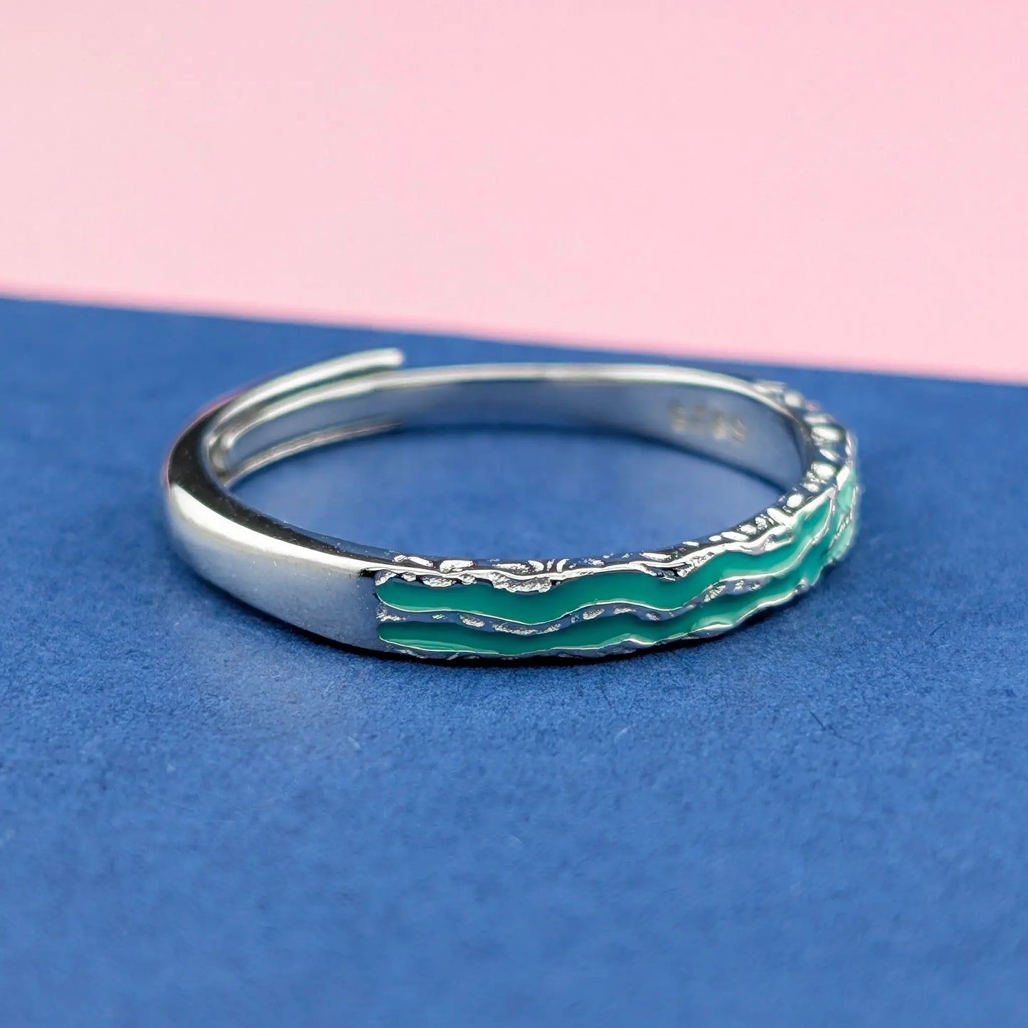 Pierścionek srebrny Seafoam