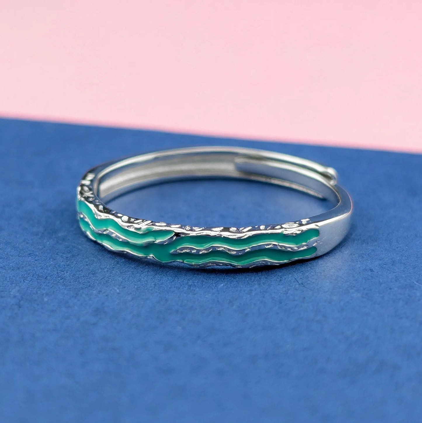Pierścionek srebrny Seafoam